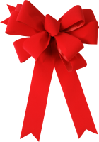 red ribbon bow PNG