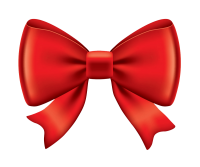 red ribbon bow PNG