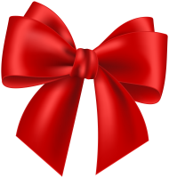 red ribbon bow PNG