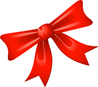 Red bow PNG image