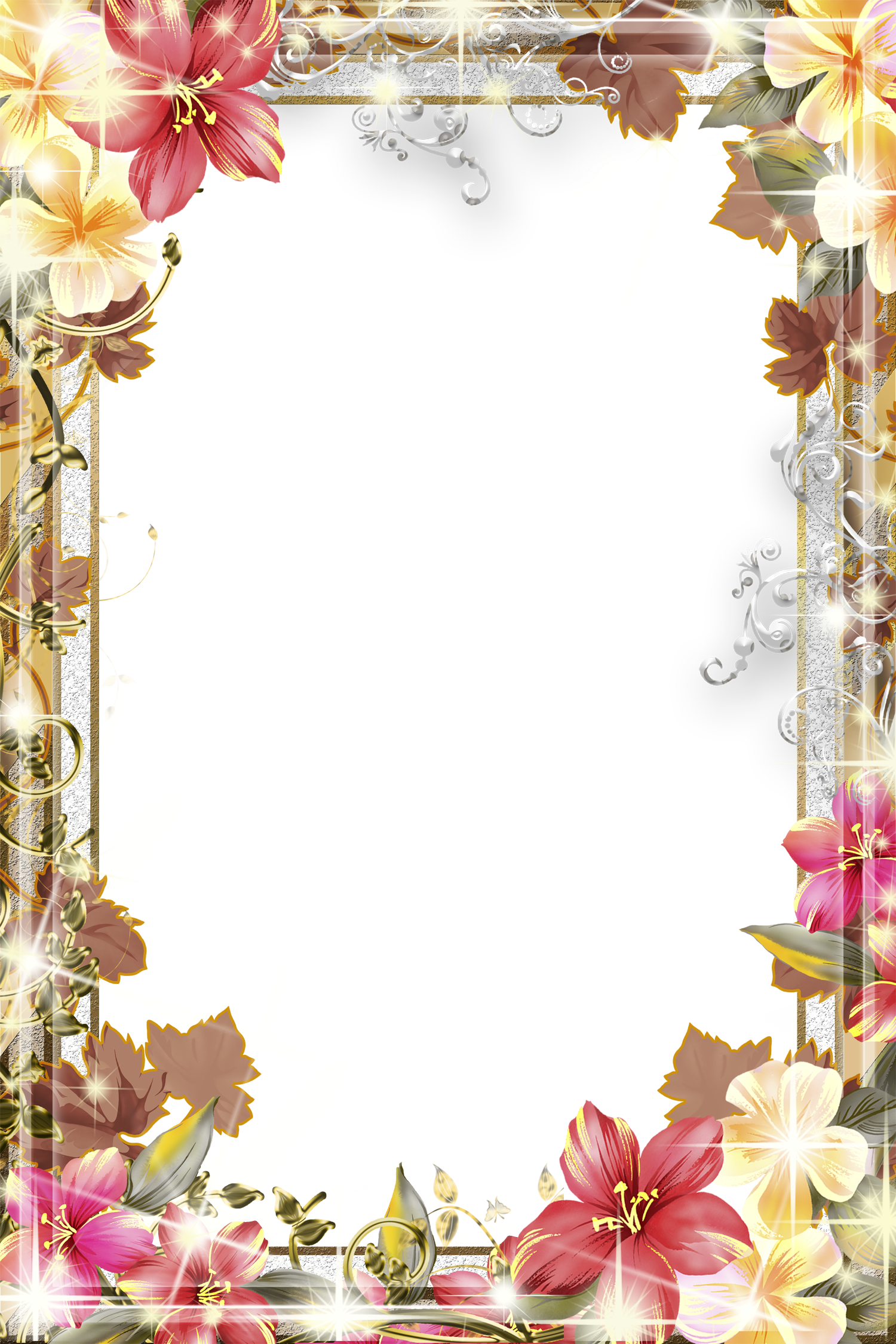 Floral frame PNG