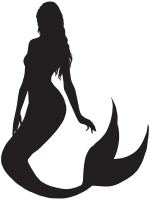 Mermaid siluete PNG