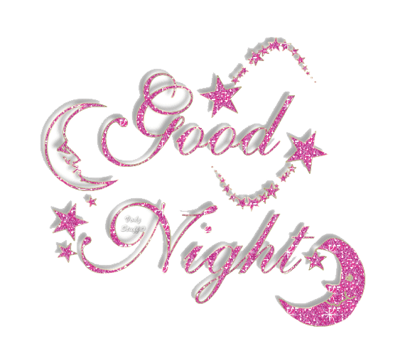 Good Night PNG HD File Transparent Pink Shiny Text pngteam.com