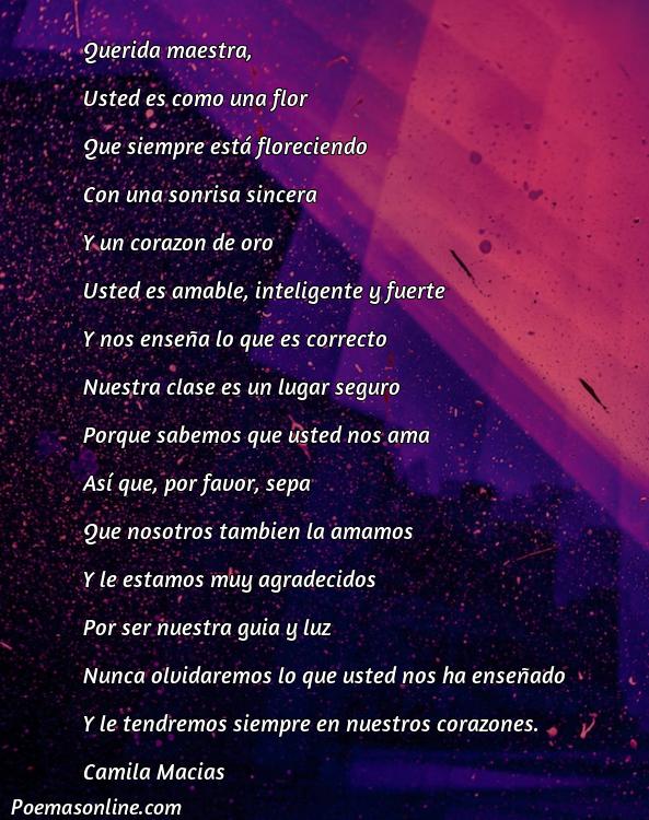 5 Poemas Corto para mi Maestra