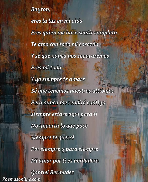 Mejor Poema para Bayron, Poemas para Bayron