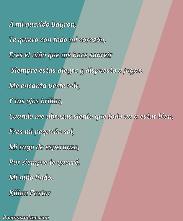 Mejor Poema para Bayron, Poemas para Bayron