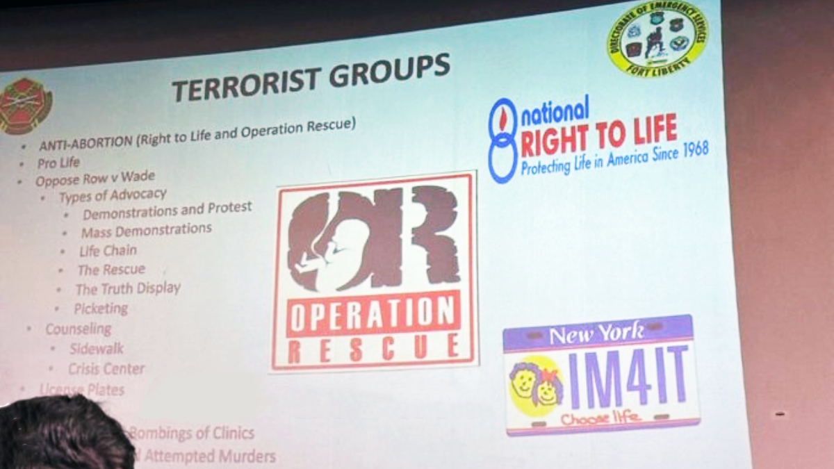 U.S. Army Terrorist Groups - National Right to Life