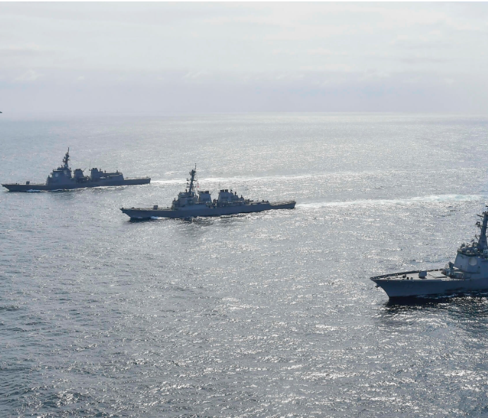 Navy Ships at Sea