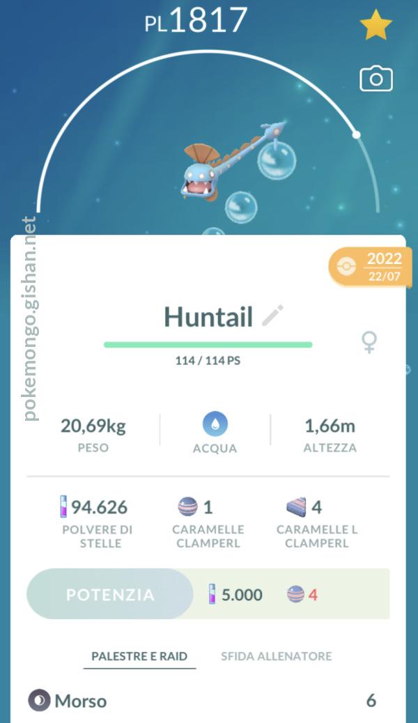 Huntail Pokemon Go