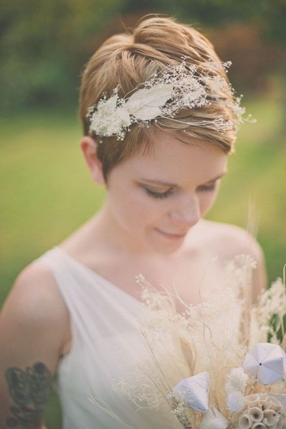 Wedding, Short Hairstyle Designs for Bride