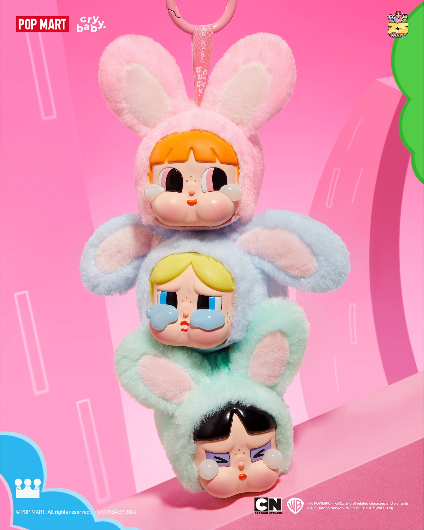 POP MART CRYBABY × Powerpuff Girls Series-Vinyl Face Plush Blind Box ...