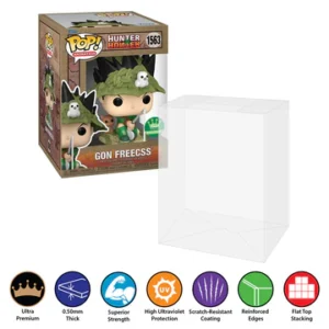 GON FREECSS Pop Protectors for Funko (0.50mm thick, UV & Scratch Resistant) 6.25h x 4.5w x 4.5d