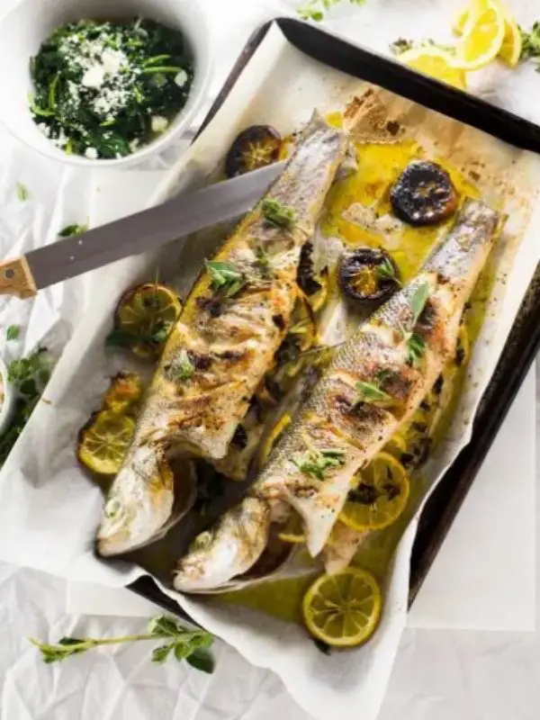 Greek Whole Roasted Branzino