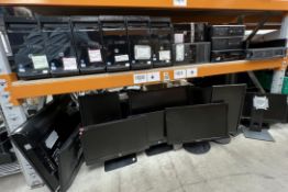 Eleven pre-owned tower PC's, a pre-owned APC Smart-UPS 2200 Rack UPS and assorted pre-owned monitors