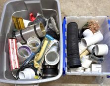 Lot of 2 Tubs of Misc. Plumbing Parts