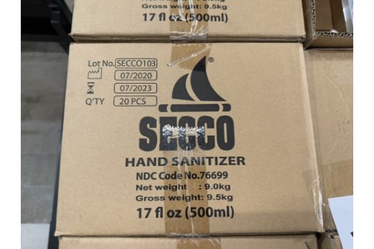 BOXES OF SECCO HAND SANITIZER - Image 2 of 3