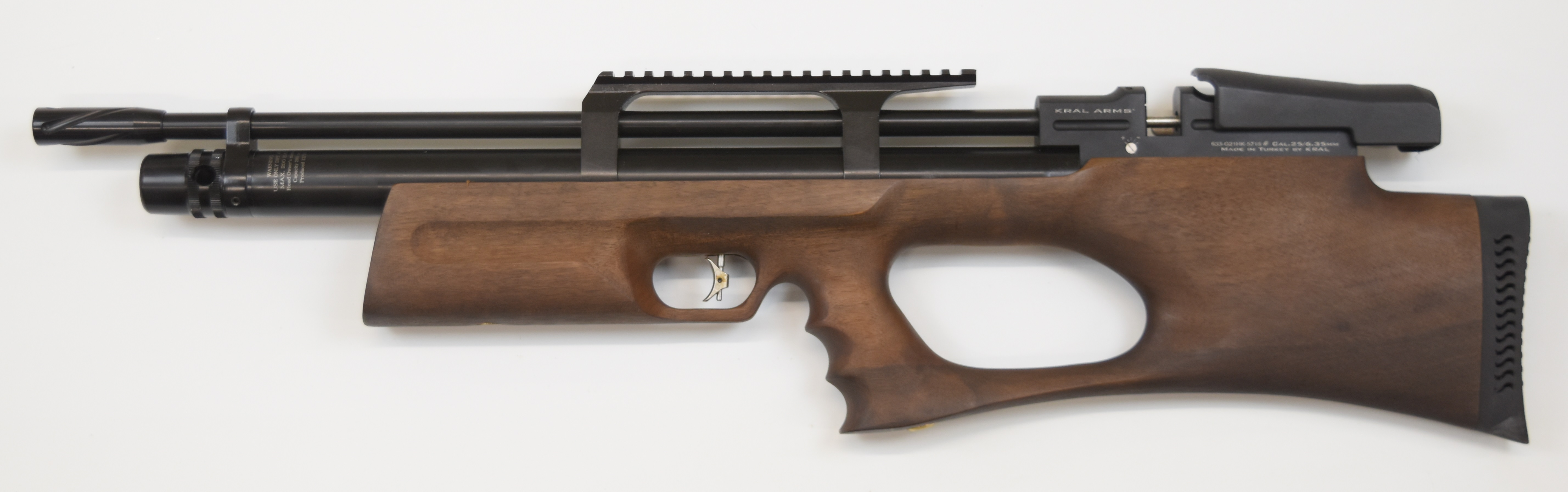 Kral Puncher Breaker .25 PCP FAC carbine air rifle with 12-shot magazine, thumb-hole stock, - Image 7 of 11