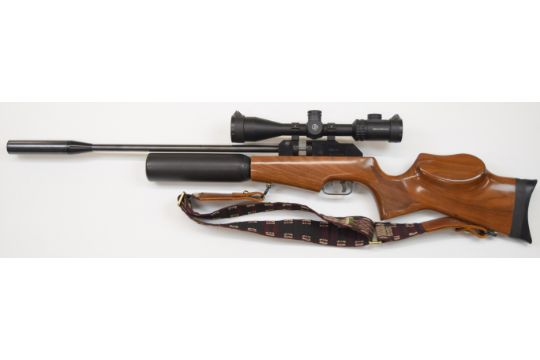 Theoben Rapid 12/200 .20 FAC PCP air rifle with chequered semi-pistol grip, raised cheek piece, - Image 6 of 11