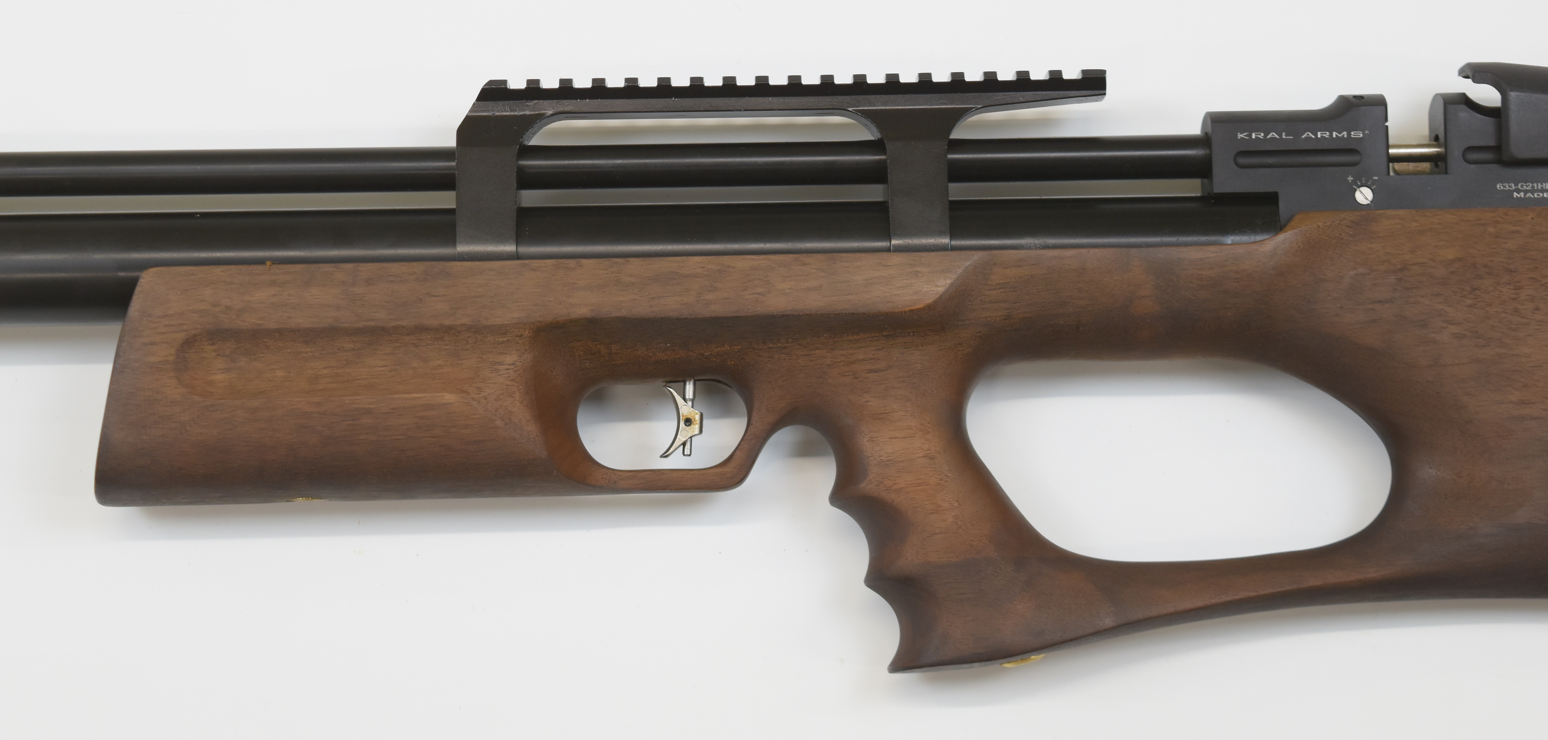 Kral Puncher Breaker .25 PCP FAC carbine air rifle with 12-shot magazine, thumb-hole stock, - Image 9 of 11