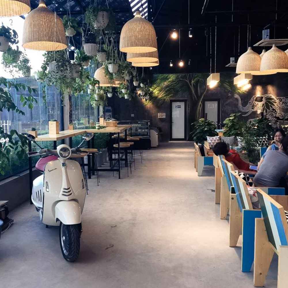 thiết kế quán cafe không gian mở đẹp