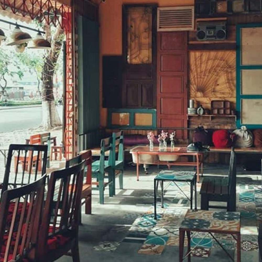 thiết kế quán cafe phong cách vintage khác lạ