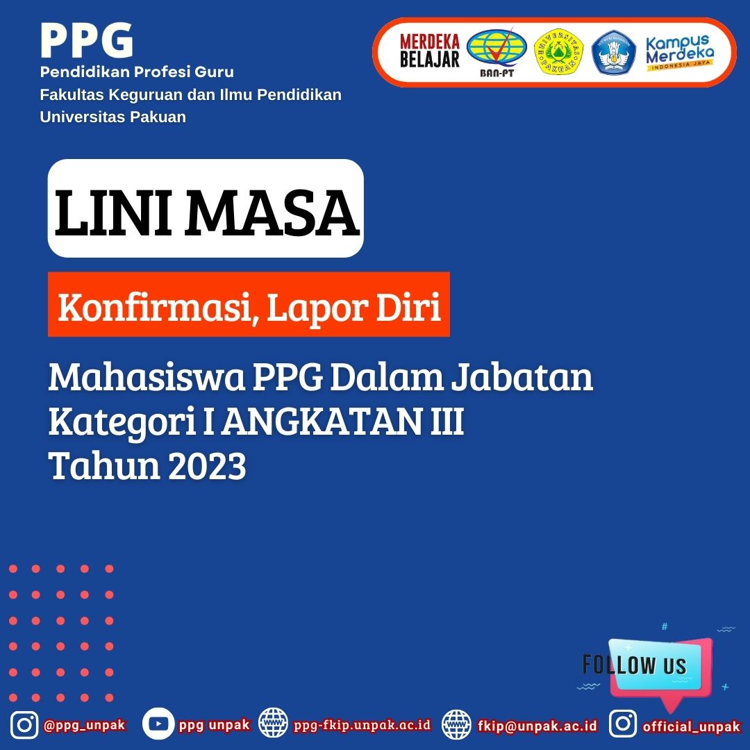 Lapor Diri PPG Dalam Jabatan Angkatan III 2023