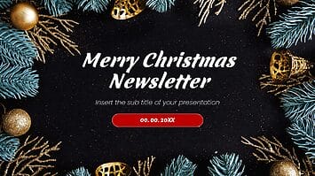 Merry Christmas Newsletter Google Slides PowerPoint Templates