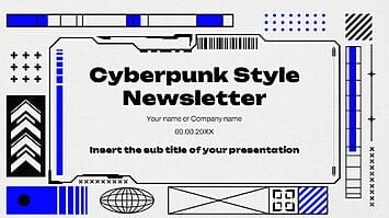 Cyberpunk Style Newsletter Google Slides PowerPoint Templates