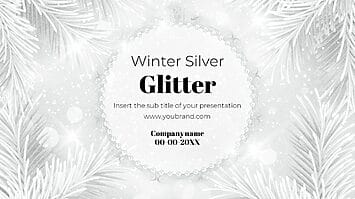 Winter Silver Glitter Google Slides Themes PowerPoint Templates