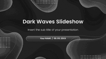 Dark Waves Slideshow Google Slides Theme PowerPoint Template