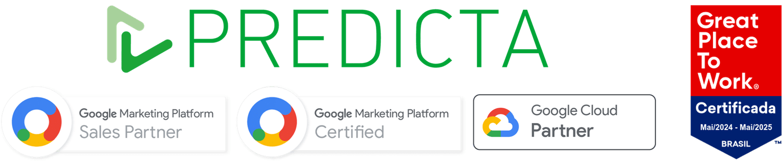 Predicta | Sales Partner Google Marketing Platform | Certified Partner Google Marketing Platform | Certified Partner Google Cloud Platform | Great Place to Work