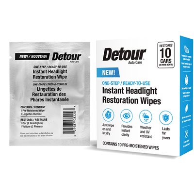 INSTANT HEADLIGHT RESTORATION WIPES