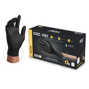 6 MIL VOLT BLK NITRILE GLOVE SM