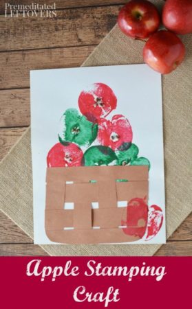 Apple Stamping Craft- This stamping craft is a fun way to paint with apples. It's also a frugal and easy activity for kids!