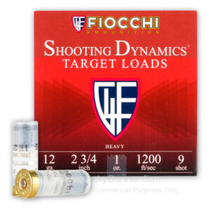 12 Gauge 9 Fiocchi Shot 2 3/4″ 1oz – 250 Rounds For Sale