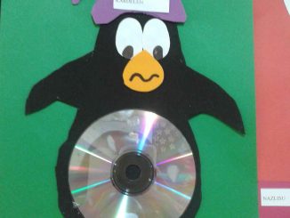 cd penguin craft idea