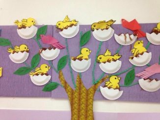 paper plate bird nest craft