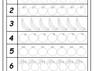 fruit number count worksheet