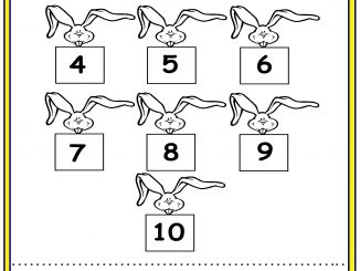 Easter Bunny Number Cut And Paste Worksheet