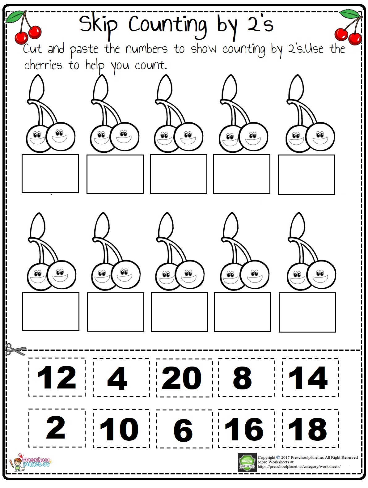 counting by 2's worksheet