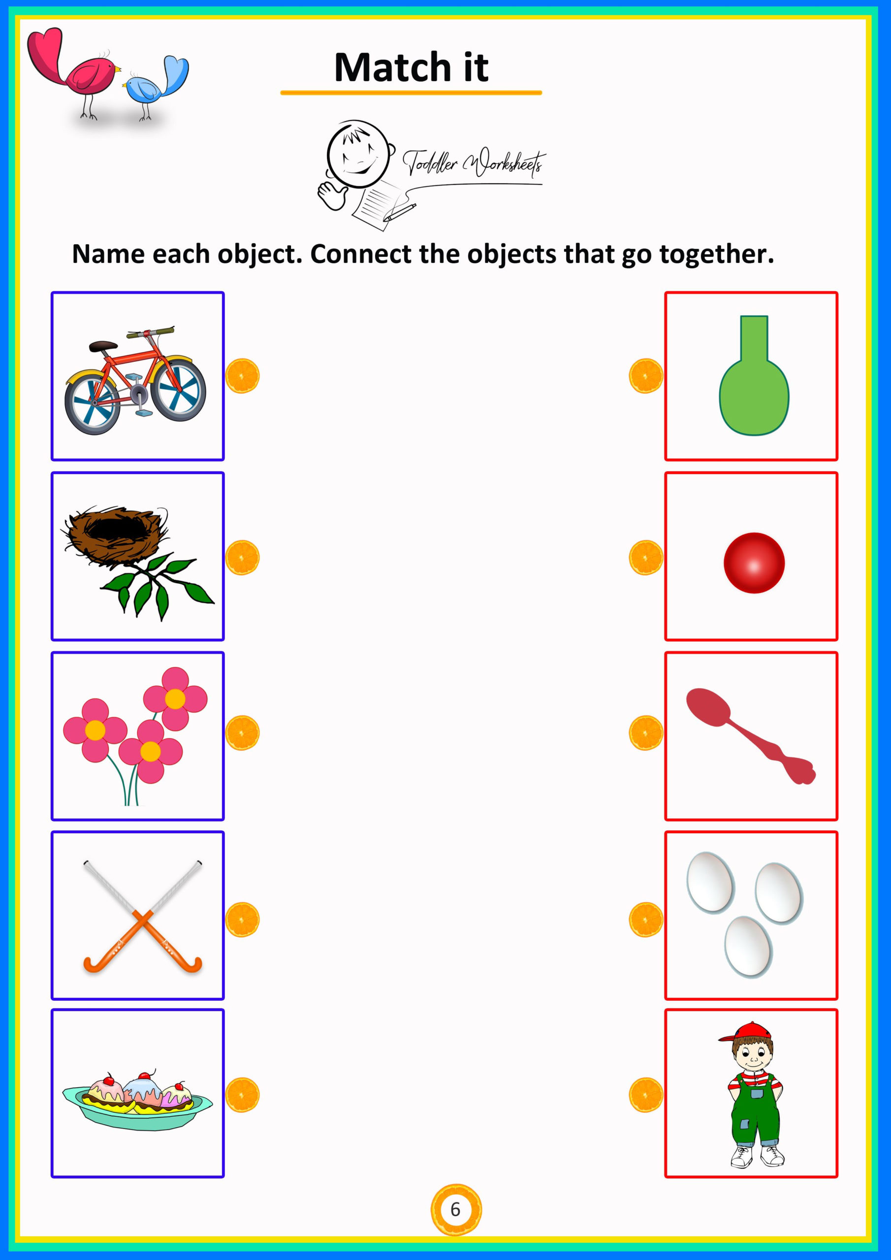 Preschool Worksheets Matching Objects | Preschool Worksheets