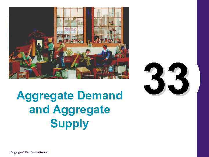 Aggregate Demand Aggregate Supply Copyright © 2004 South-Western 33 