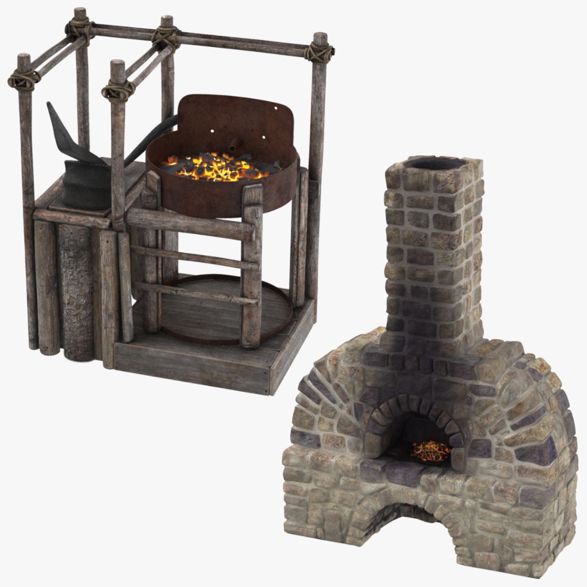 Blacksmith Furnaces Collection 3D Model $99 - .max .obj .c4d - Free3D