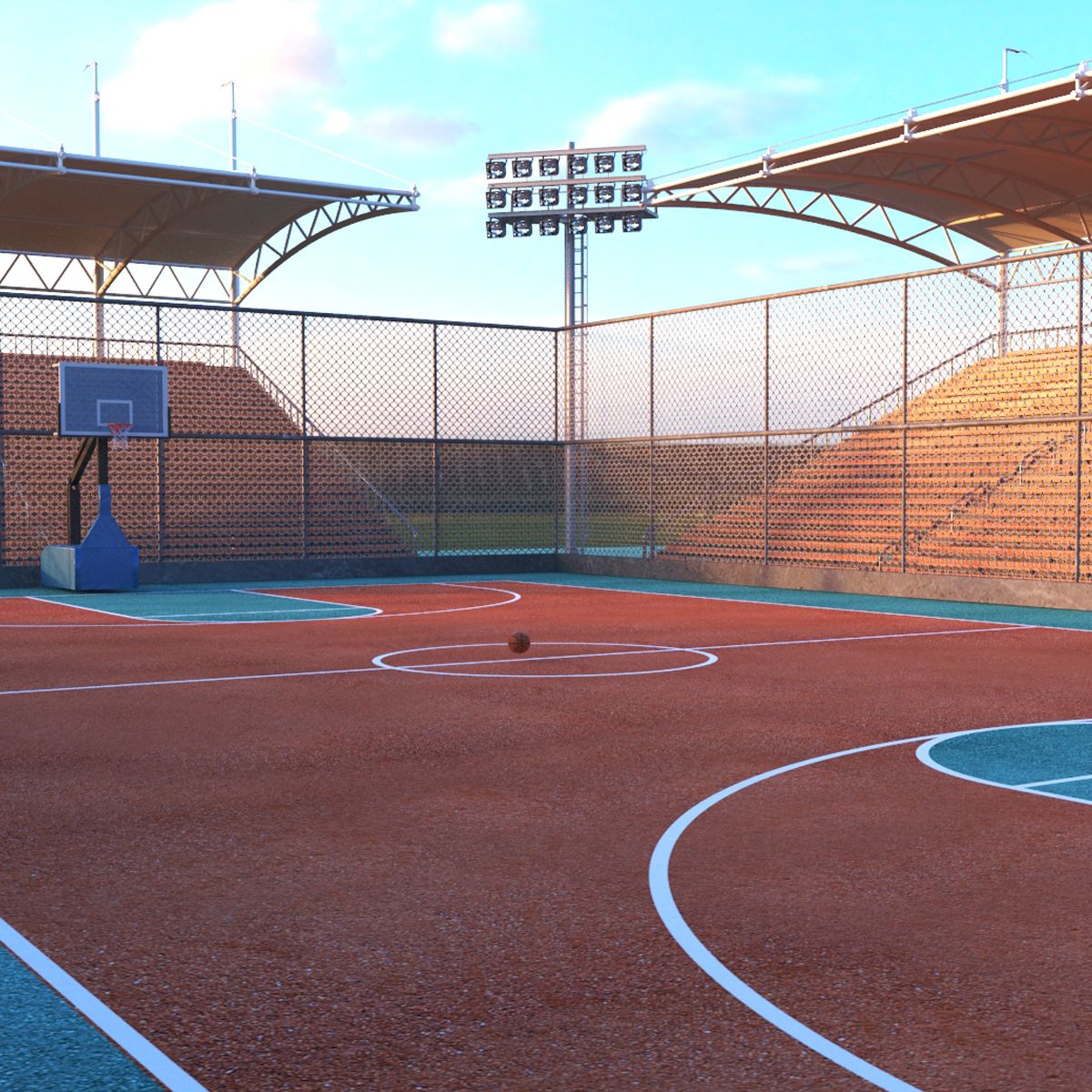 Basketball Court 3D Model $49 - .obj .3ds .fbx .max - Free3D