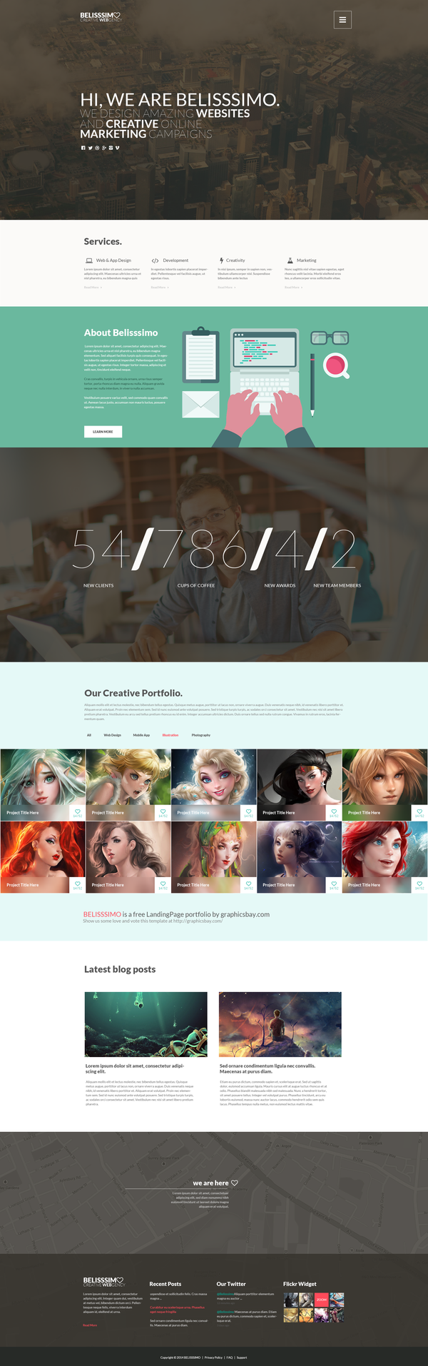 One Page Portfolio Template Free