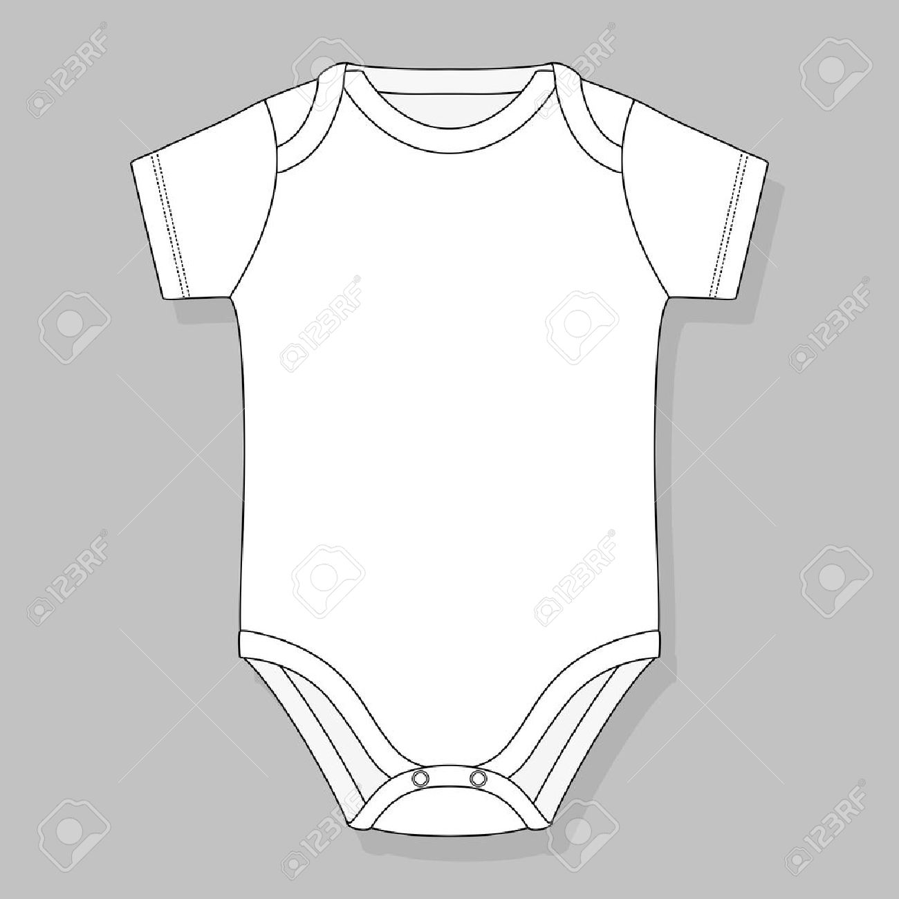 Ropa Para Bebés De Plantilla De Dibujo Plana Aislado En Fondo Gris  Ilustraciones Svg, Vectoriales, Clip Art Vectorizado Libre De Derechos.  Image 41985645.