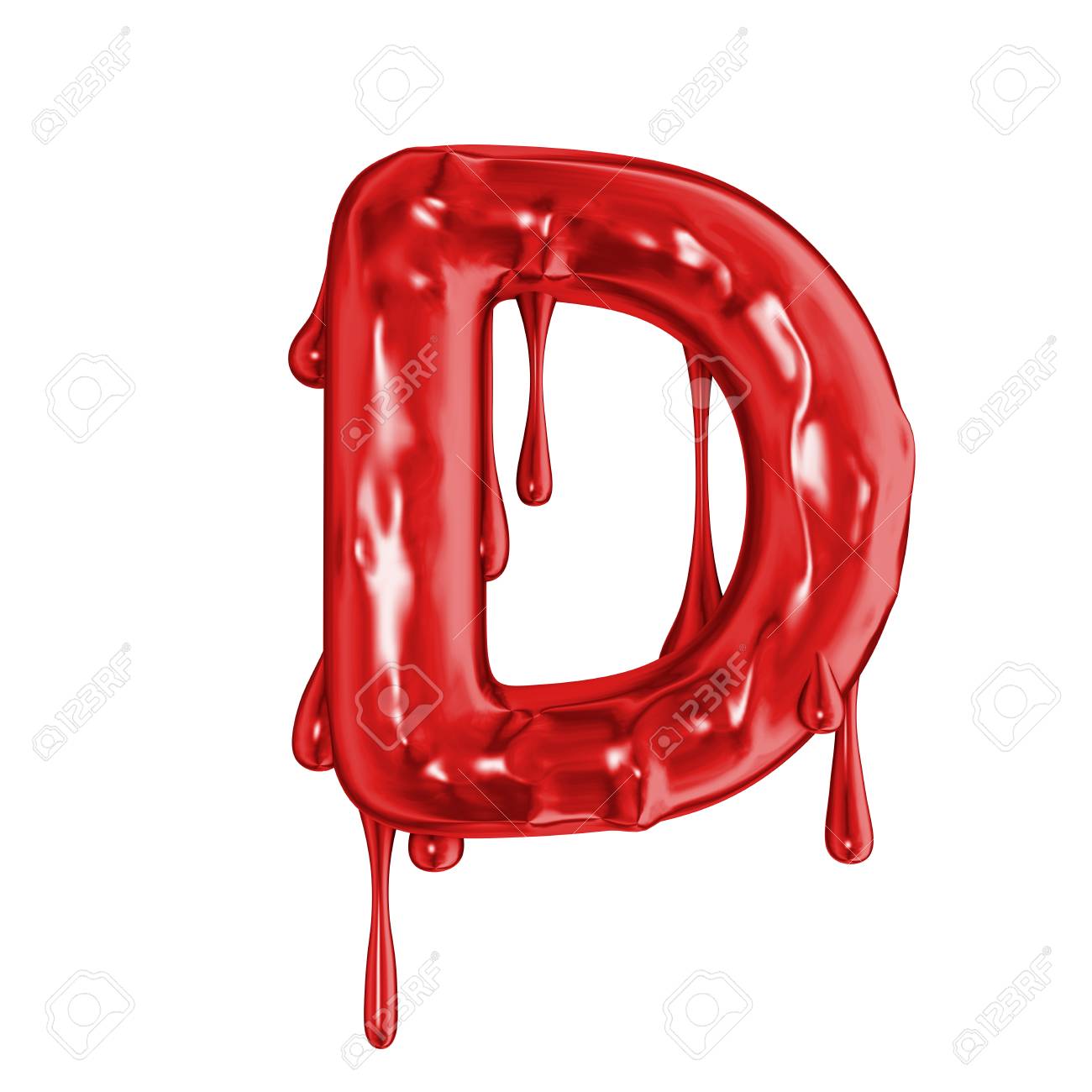 Blood Font Halloween Horror Letter D Stock Photo, Picture And ...