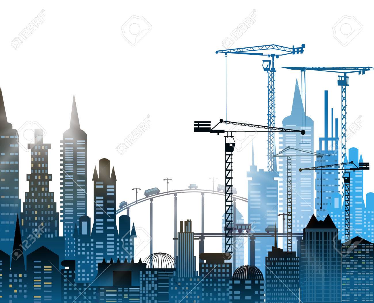 Industrial Site View With Cranes. Heavy Industry Background Stock Photo,  Picture And Royalty Free Image. Image 40400187.