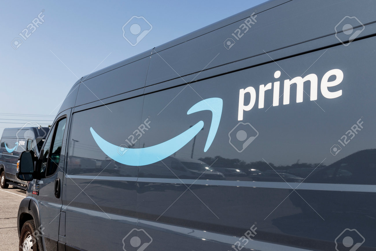 Indianapolis Circa July 19 Amazon Prime Delivery Van Amazon Com Stock Photo Picture And Royalty Free Image Image