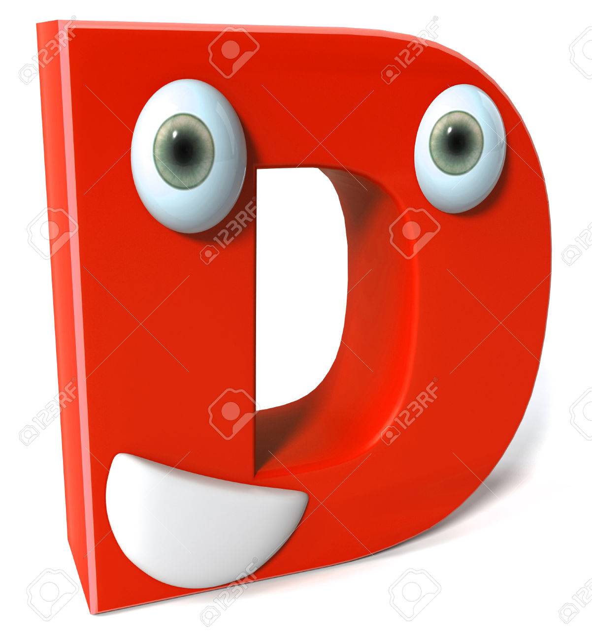 Cartoon Character Of Letter D Stock Photo, Picture And Royalty ...